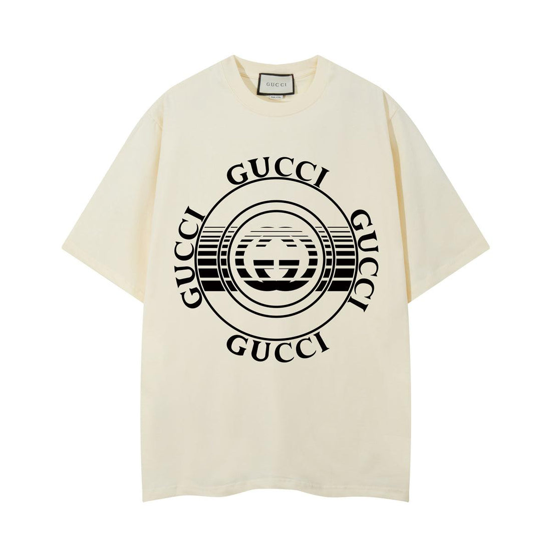 Gucci T-Shirt Without Collar 'Beige & Black'