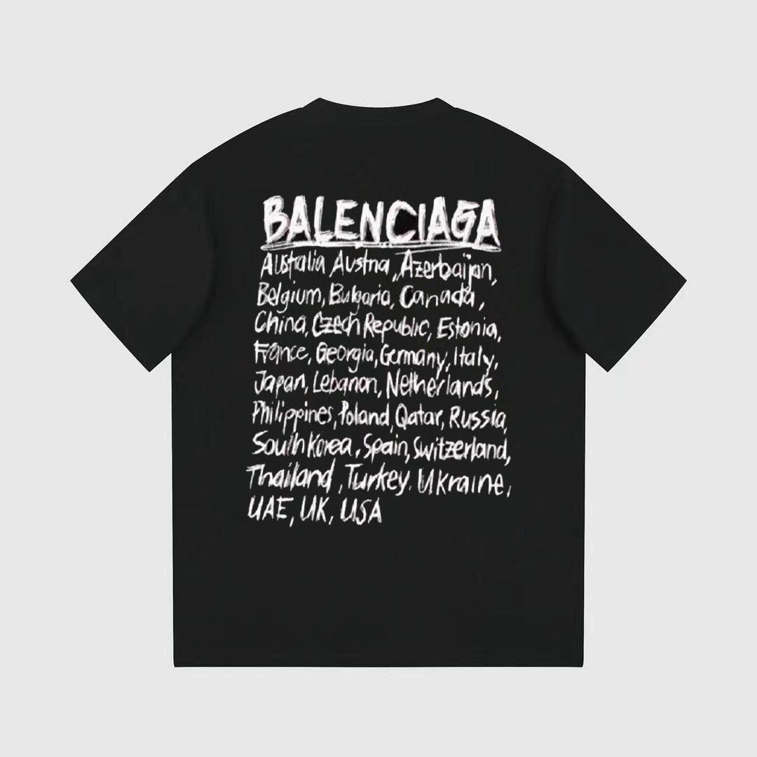 Balenciaga Black T-Shirt Without Collar