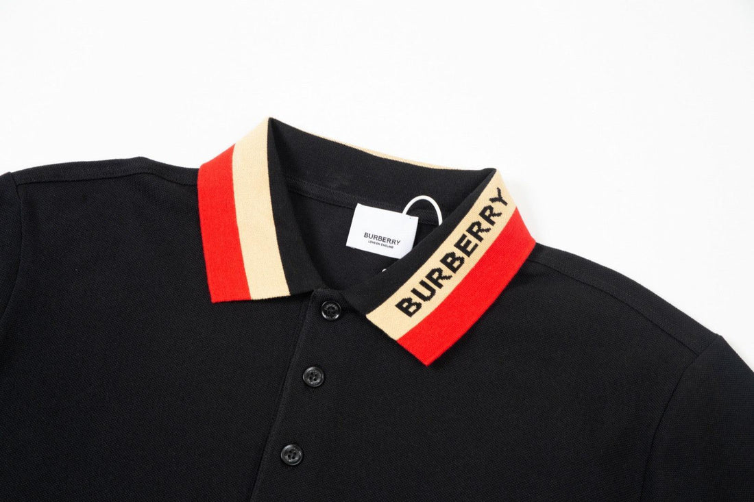 Burberry Black T-Shirt With Collar