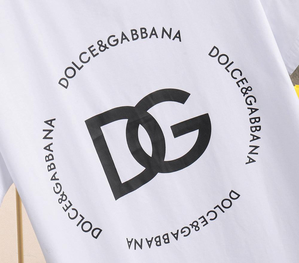 Dolce & Gabbana T-Shirt Without Collar 'White & Black'