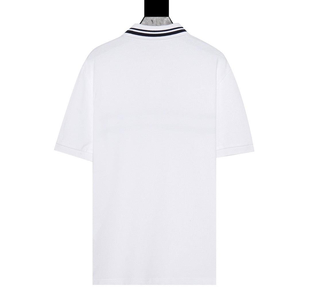 Gucci White T-shirt with a collar