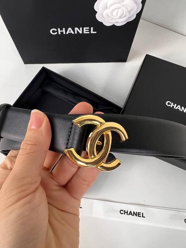 Chanel Leather Women’s Belt 'Black/Gold'