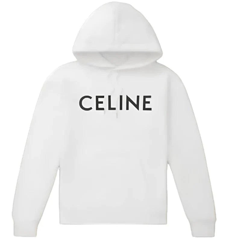 Celine Loose Hoodie White