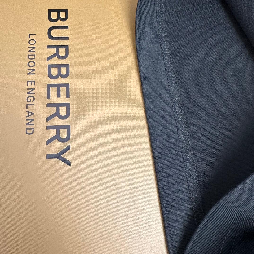 Burberry Black T-Shirt Without Collar