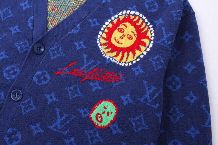 Louis Vuitton Yayoi Kusama Blue Monogram Cardigan