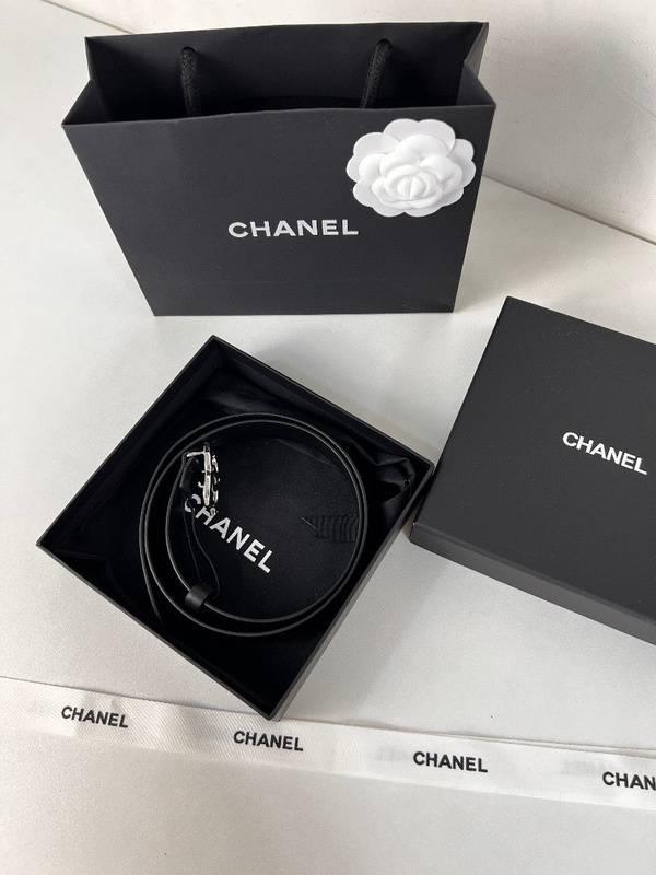 Chanel Leather Women’s Belt 'Black/Nickel'