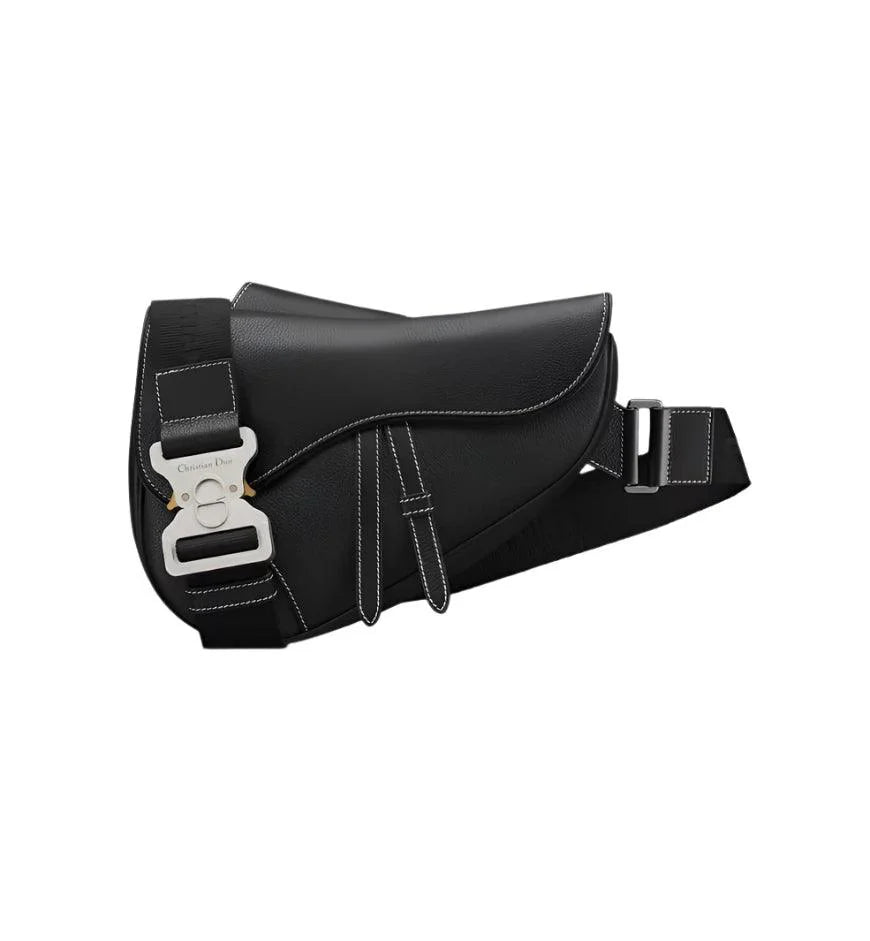 Dior Saddle Bag Black Grained Calfskin