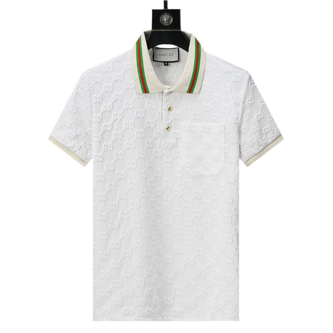 Gucci White T-shirt with a collar