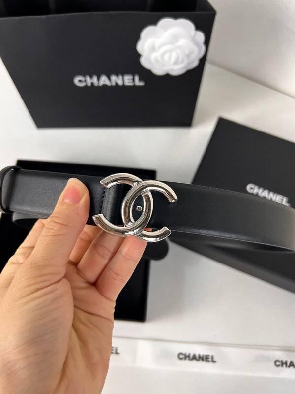 Chanel Leather Women’s Belt 'Black/Nickel'