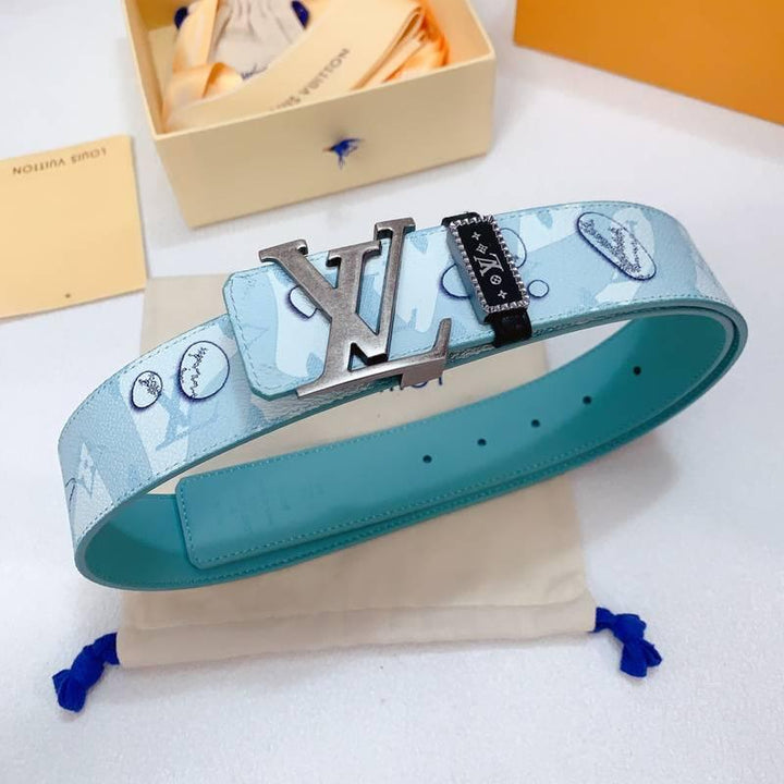 Louis Vuitton Double Belt Logo 'Light Blue'