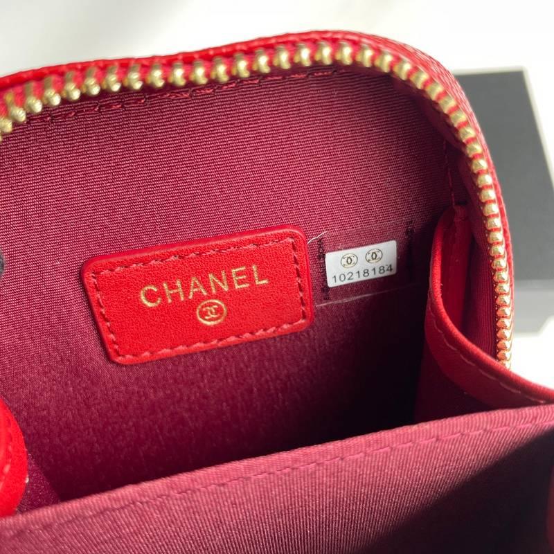 Chanel Chanel Red Tone Caviar Mini Crossbody Bag