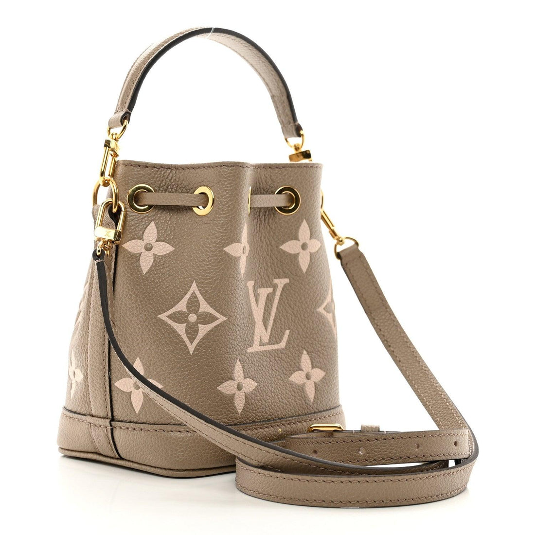 Louis Vuitton  Empreinte Monogram Giant Nano Noe Tourterelle Creme