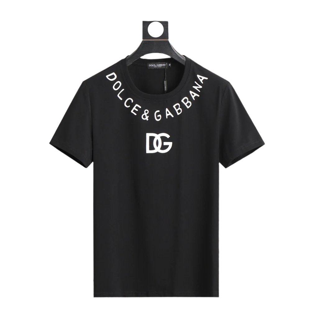 Dolce & Gabbana T-Shirt Without Collar 'Black & White'