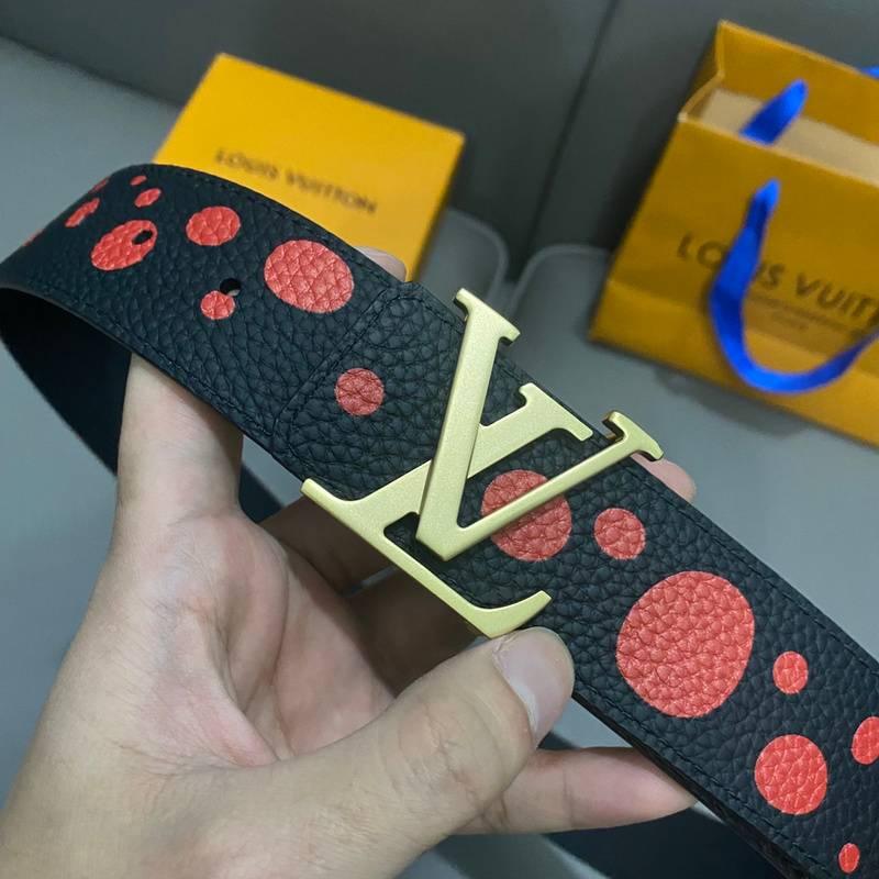 Louis Vuitton x Yayoi Kusama LV Initiales Reversible Infinity Dots Belt Black/Red