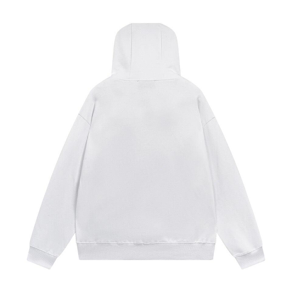 Dior Classic Letter Embroidered Hoodie White