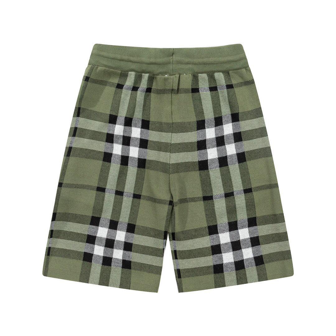 Burberry Men's Striped Cotton Knit Basketball Shorts 'Green'