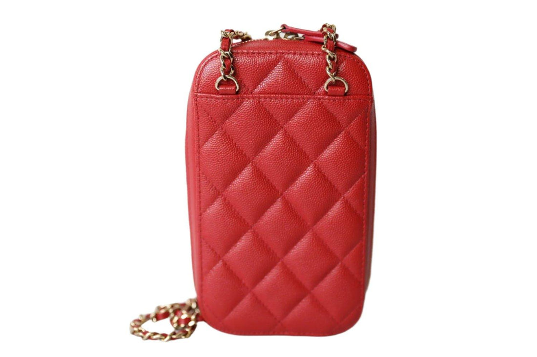 Chanel Chanel Red Tone Caviar Mini Crossbody Bag