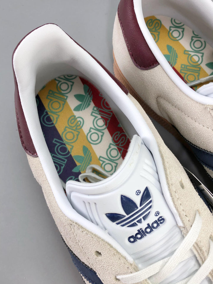 Adidas Originals Gazelle Indoor 'Beige Dark Blue Collegiate Burgundy'