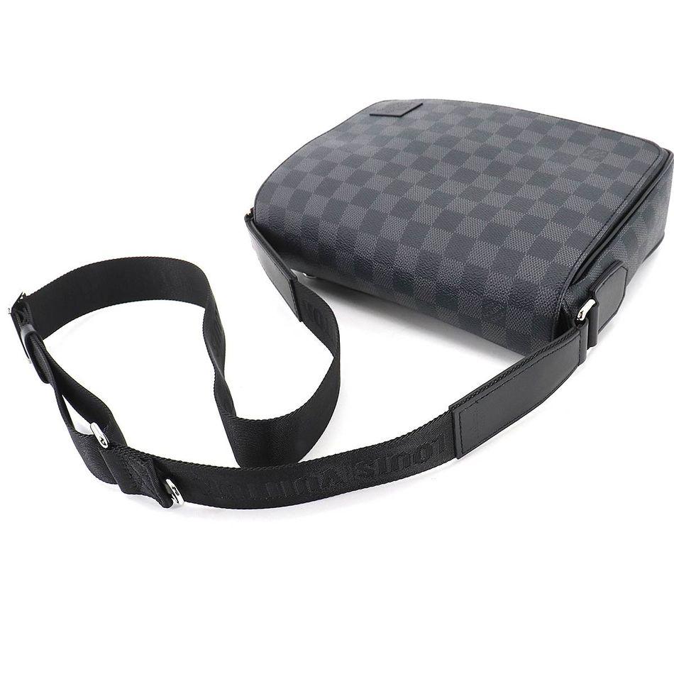 Louis Vuitton Damier Graphite District PM NV3 Shoulder Bag Black