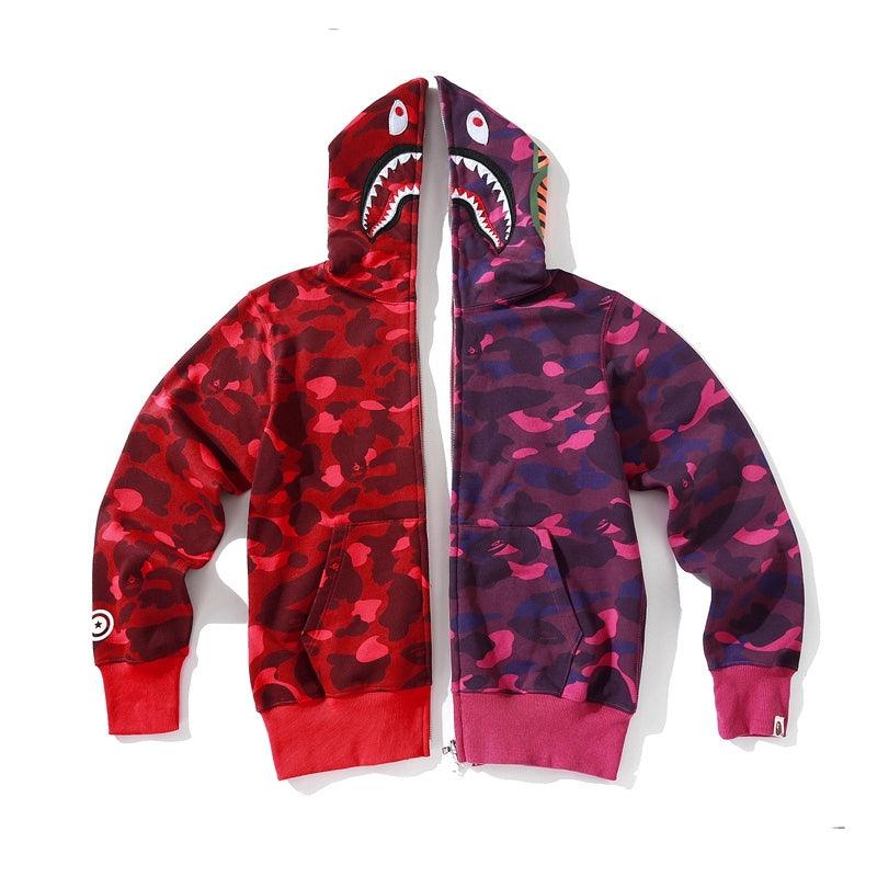 BAPE Color Camo Crazy Shark Full Zip Hoodie