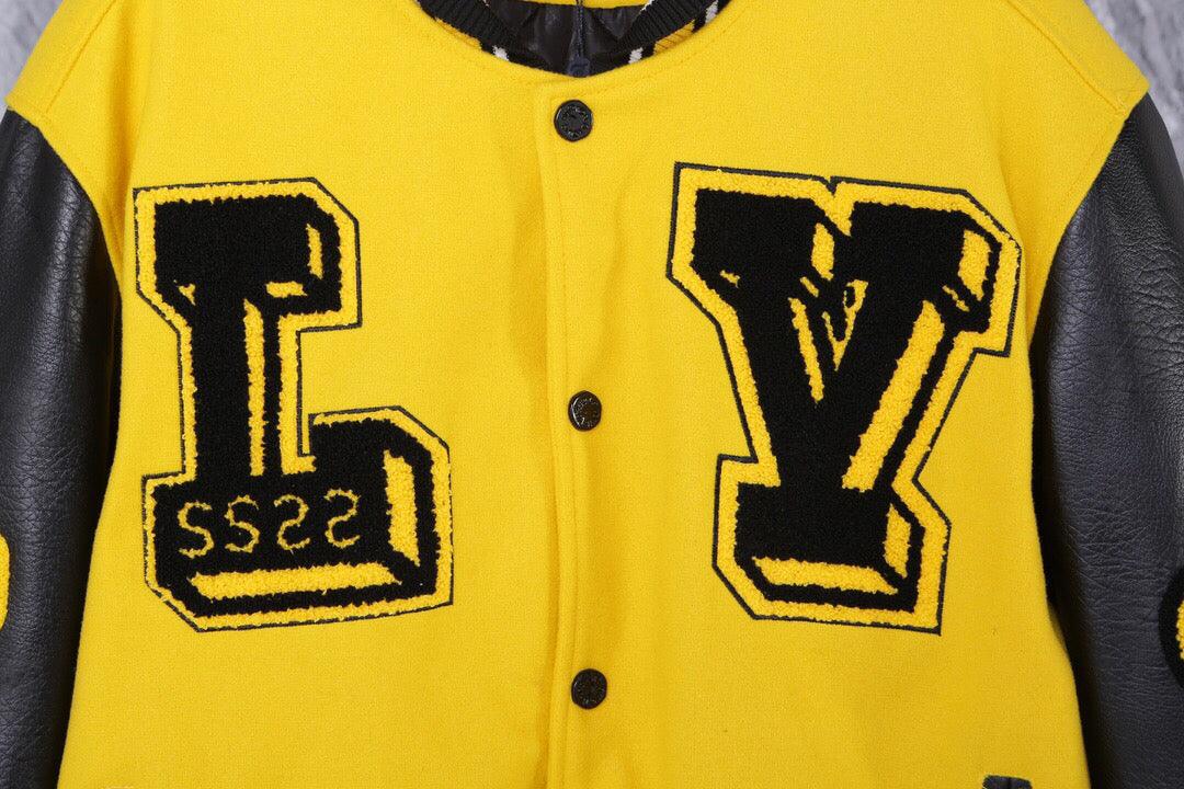 Louis Vuitton Black & Yellow Varsity Jacket