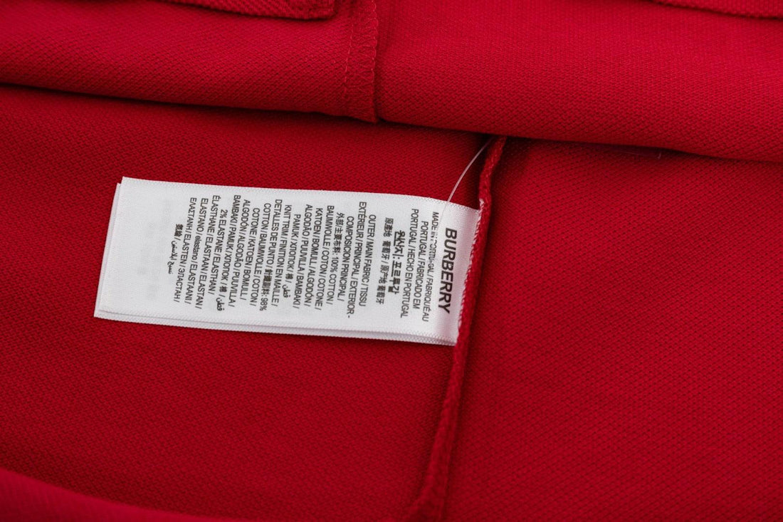 Burberry Red T-Shirt With Collar