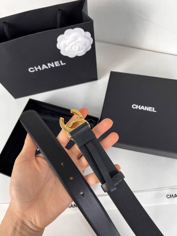 Chanel Leather Women’s Belt 'Black/Gold'