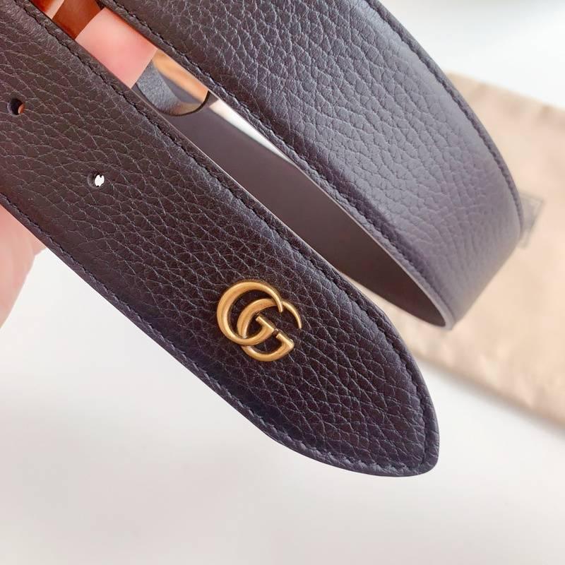 GUCCI Embellished coated-canvas and leather belt 'Black'