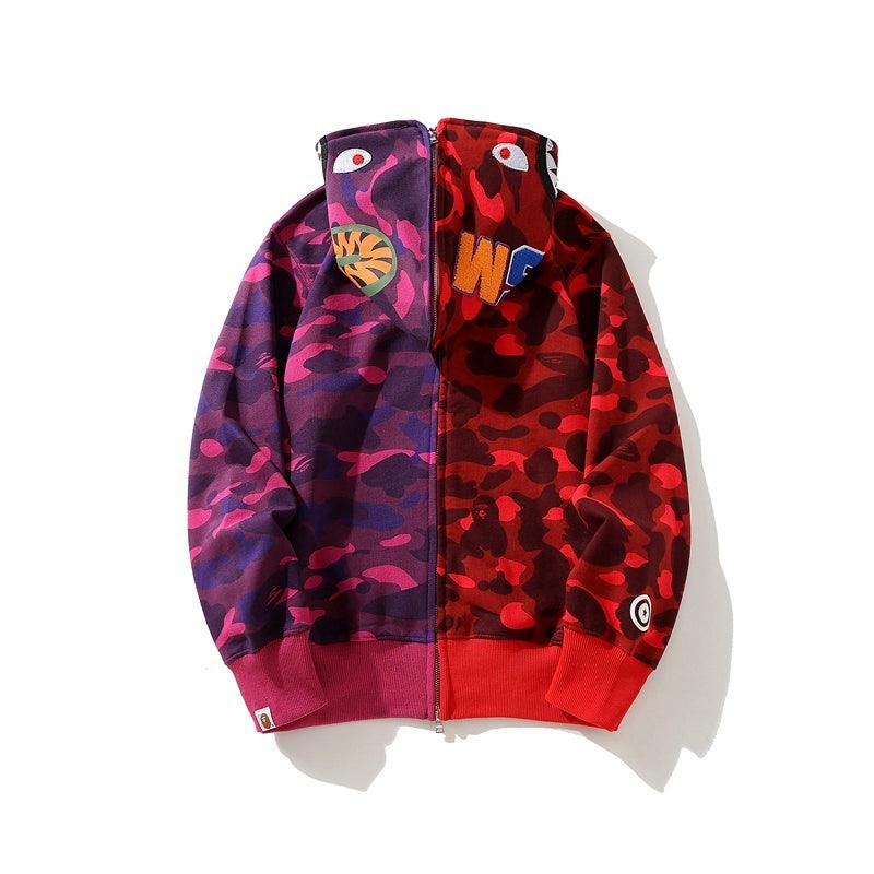 BAPE Color Camo Crazy Shark Full Zip Hoodie