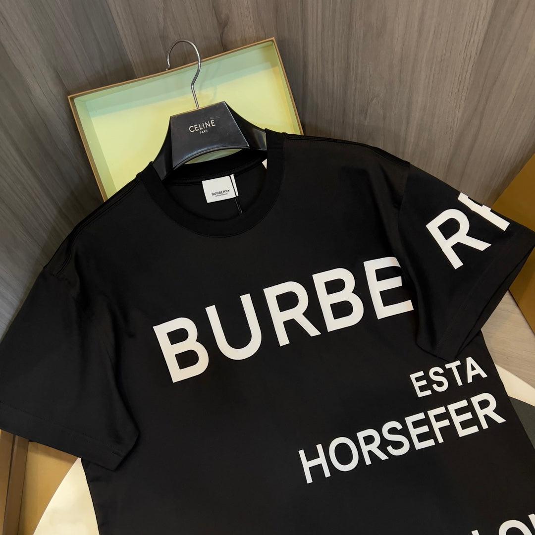 Burberry Black T-Shirt Without Collar