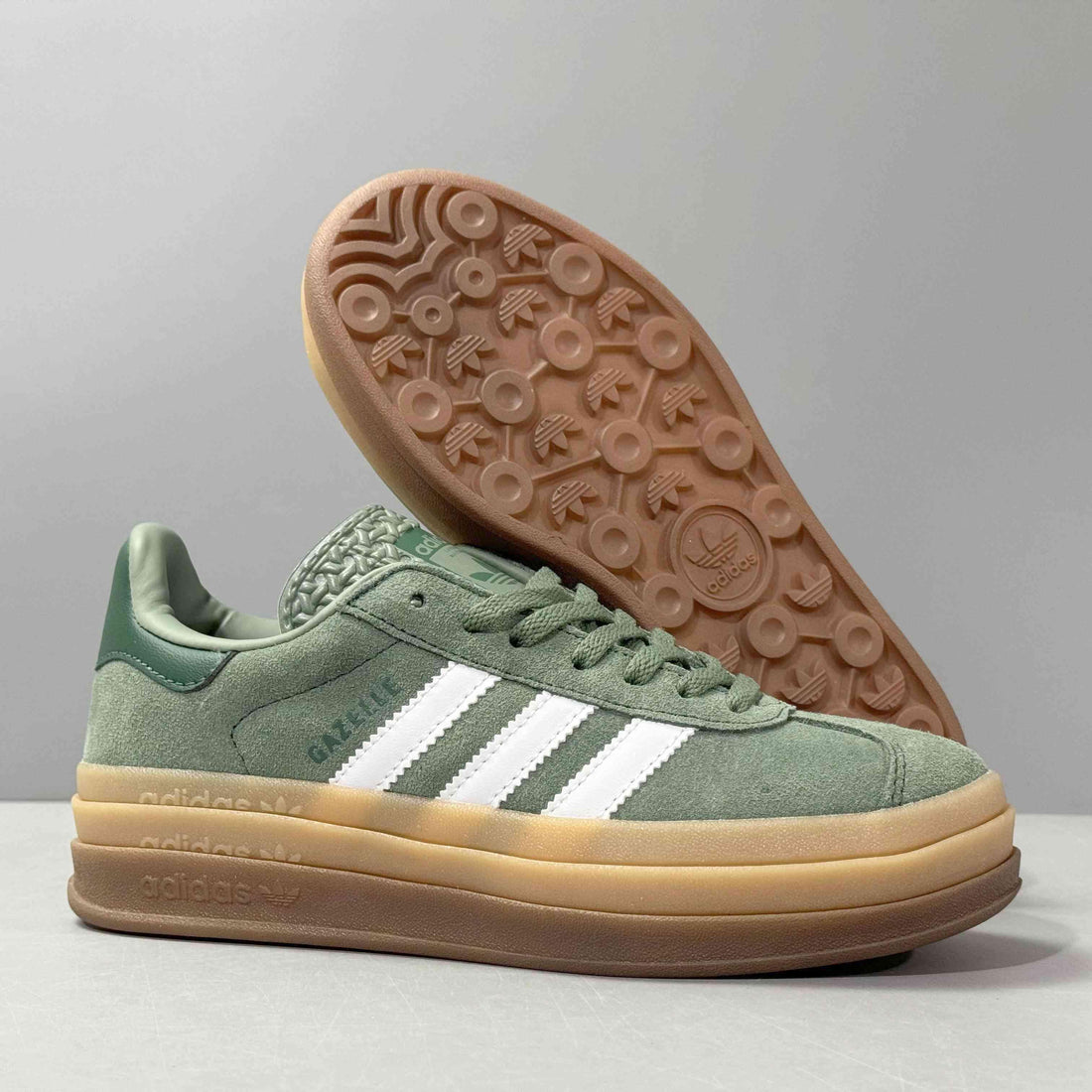 Adidas Originals Gazelle Bold 'Silver Green Gum'