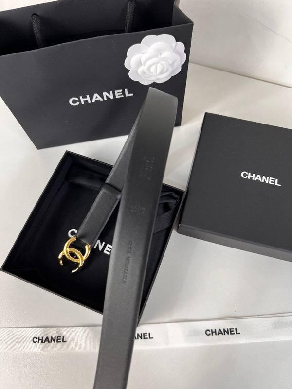 Chanel Leather Women’s Belt 'Black/Gold'