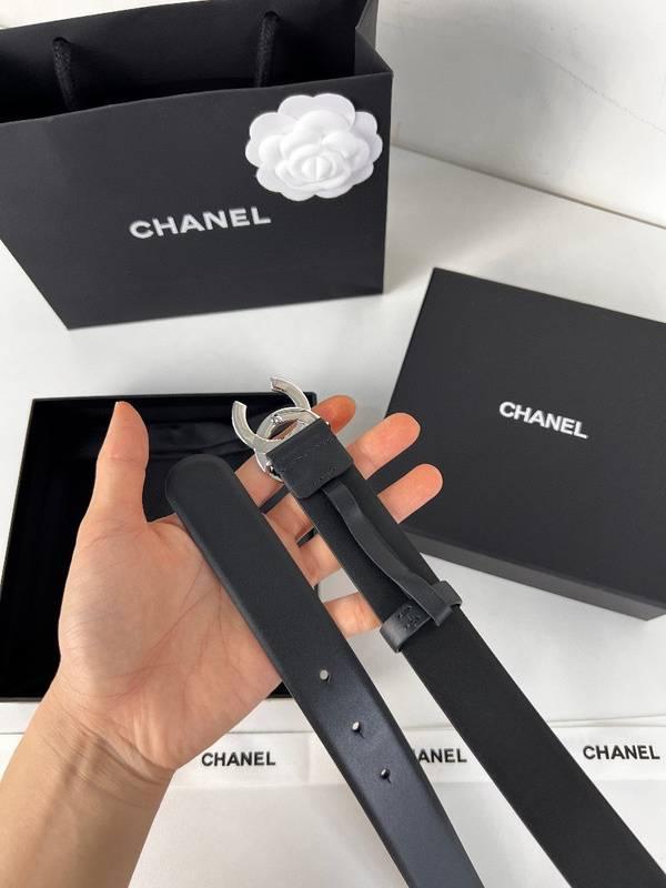 Chanel Leather Women’s Belt 'Black/Nickel'