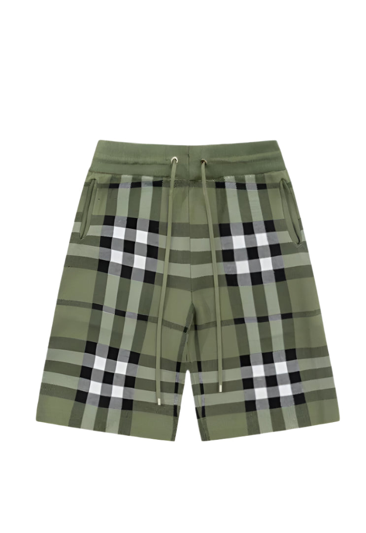 Burberry Men's Striped Cotton Knit Basketball Shorts 'Green'