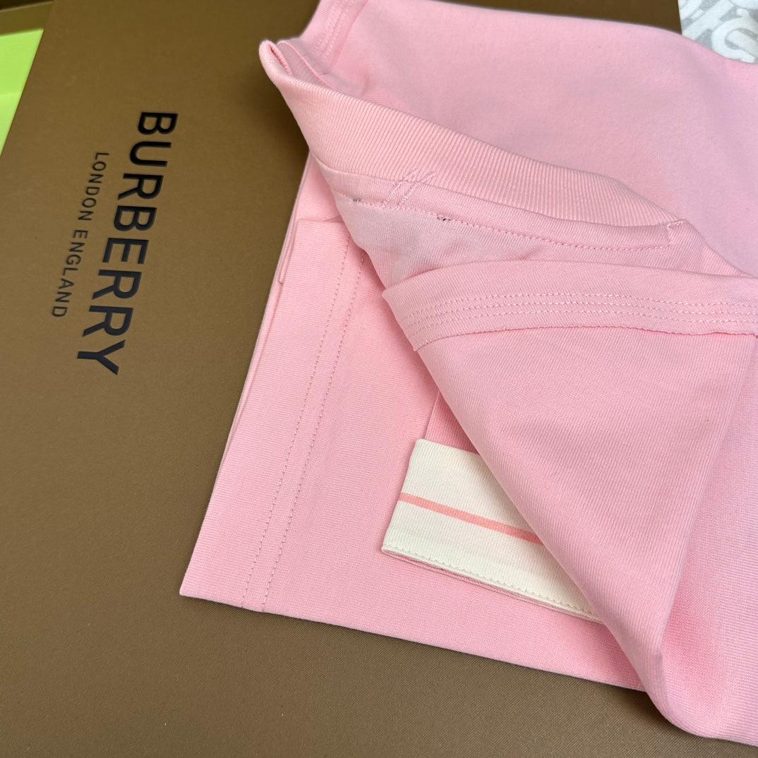 Burberry Pink T-Shirt Without Collar