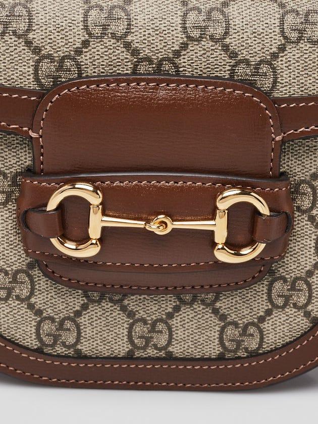 Gucci Beige GG Supreme Coated Canvas Horsebit 1955 Belt Bag