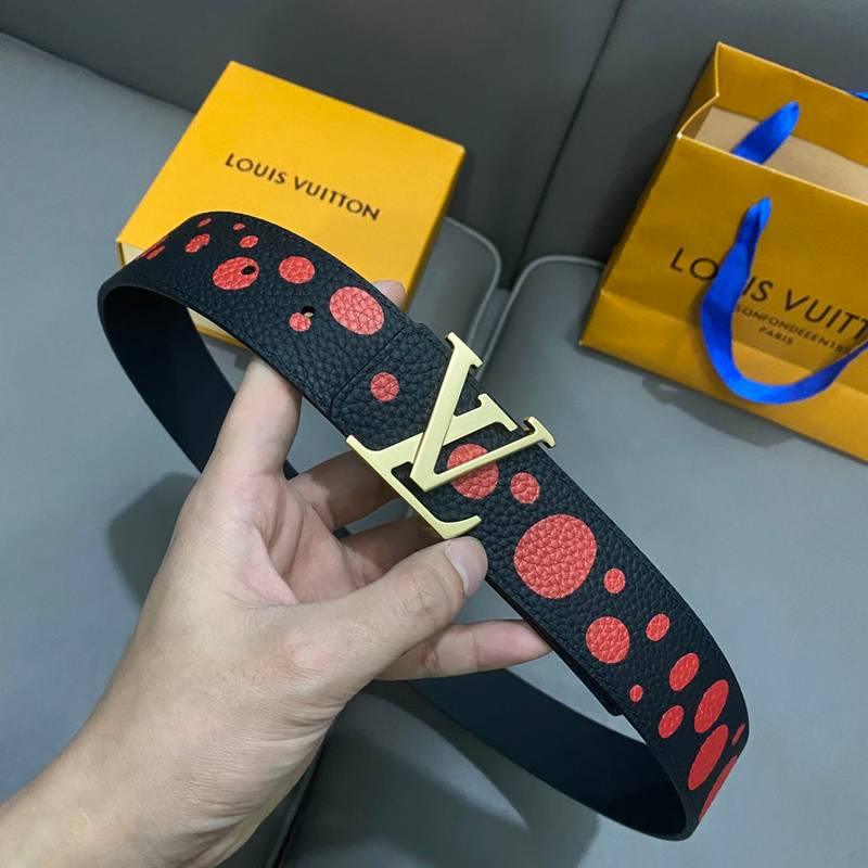 Louis Vuitton x Yayoi Kusama LV Initiales Reversible Infinity Dots Belt Black/Red