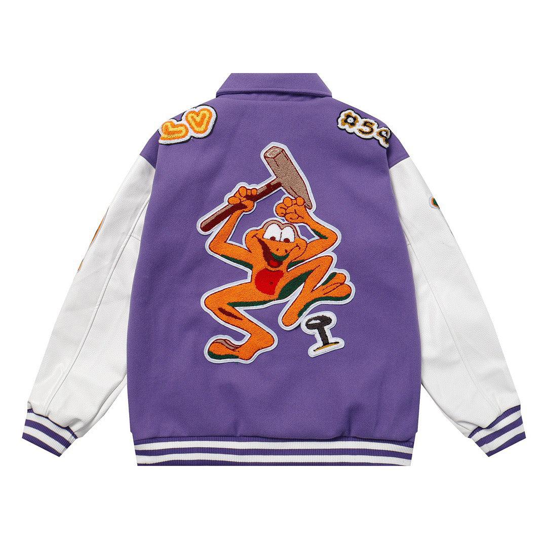 Louis Vuitton Multi-Patches Mixed Leather Varsity Blouson Fig