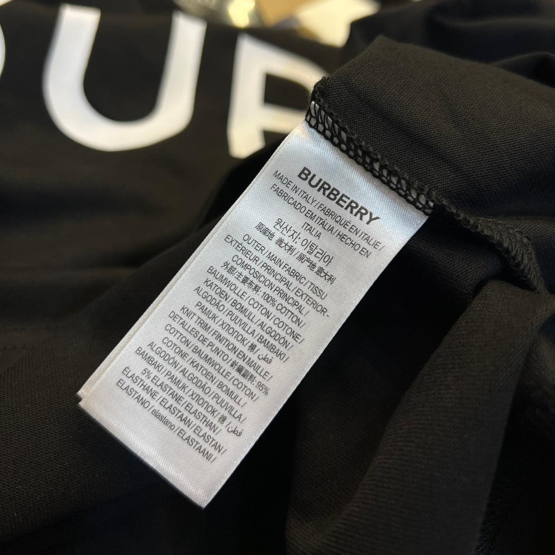 Burberry Black T-Shirt Without Collar