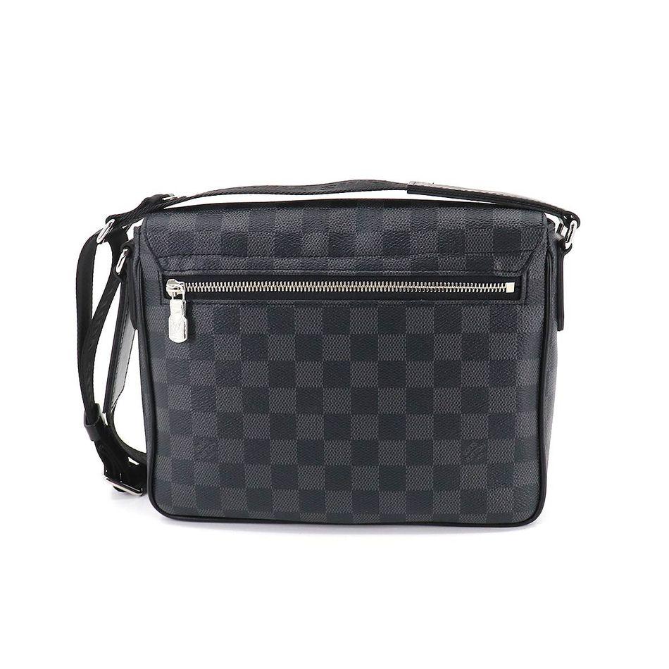 Louis Vuitton Damier Graphite District PM NV3 Shoulder Bag Black