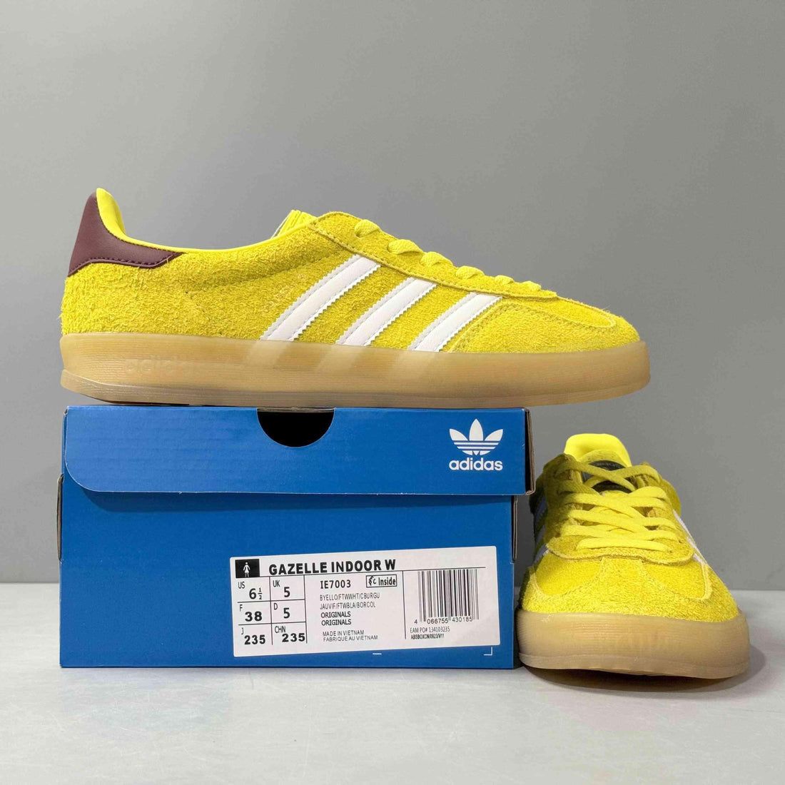 Adidas Originals Gazelle Indoor 'Bright Yellow Burgundy'