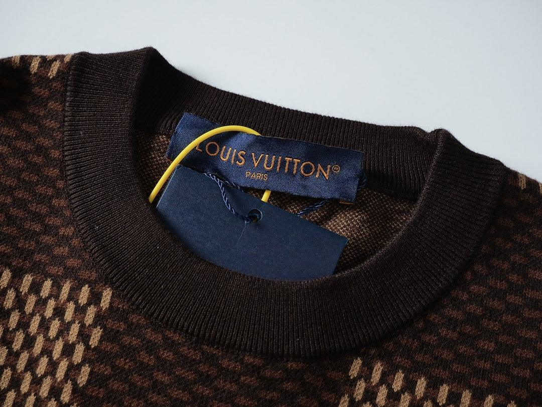 Louis Vuitton Damier T-Shirt Without Collar 'Brown'