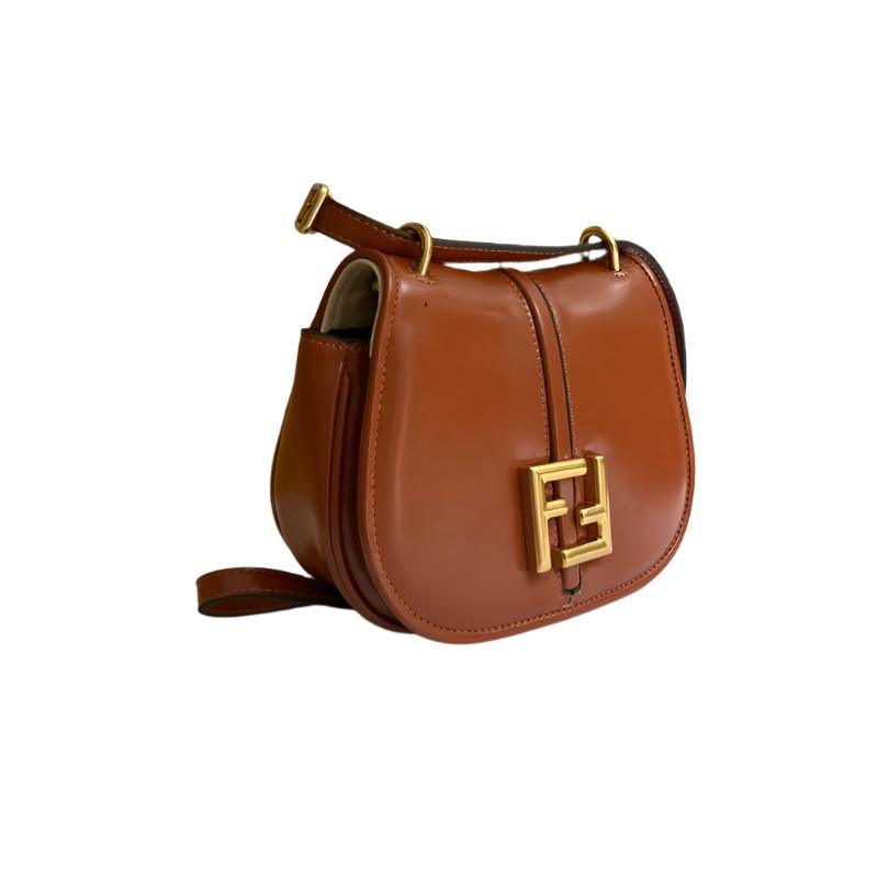 Fendi C’mon Small Brown FF jacquard fabric bag