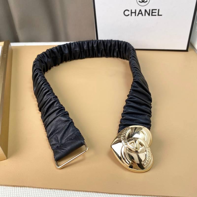 Chanel Calfskin CC Heart Coco In Love Women Belt 'Black'