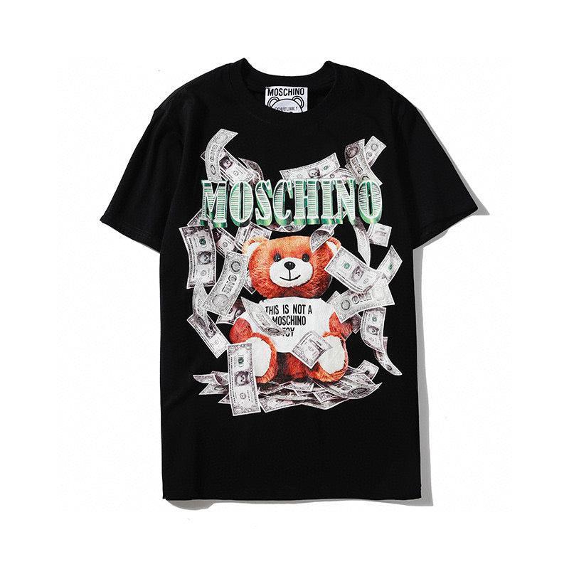 Moschino Teddy Bear & Moneey T-Shirt Without Collar 'Black'