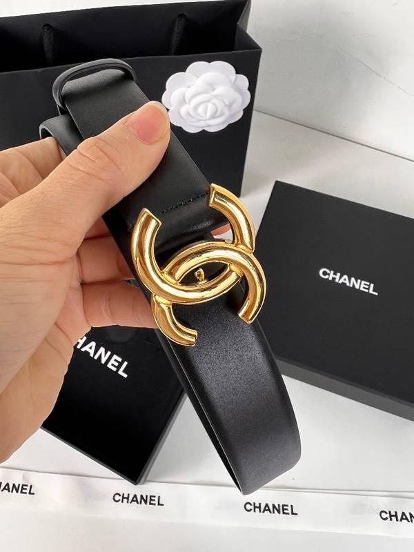 Chanel Leather Women’s Belt 'Black/Gold'