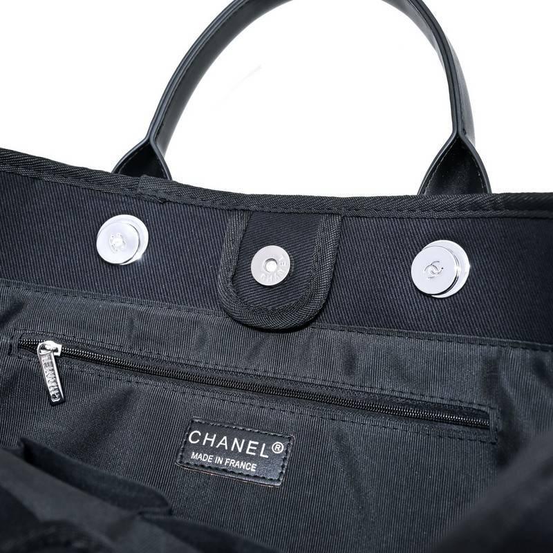 CHANEL MEDIUM BLACK PEARL BAG DEAUVILLE