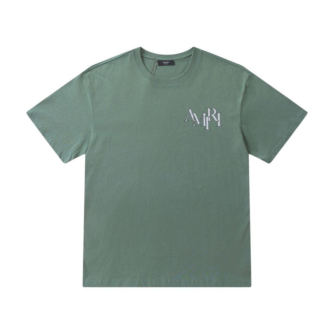 Amiri Green T-Shirt Without Collar