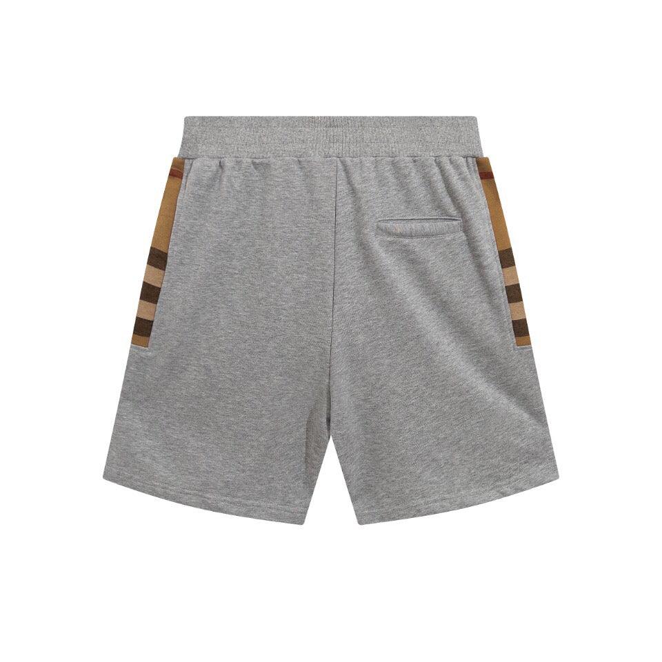 Burberry Men's Striped Cotton Knit Basketball Shorts 'Grey'