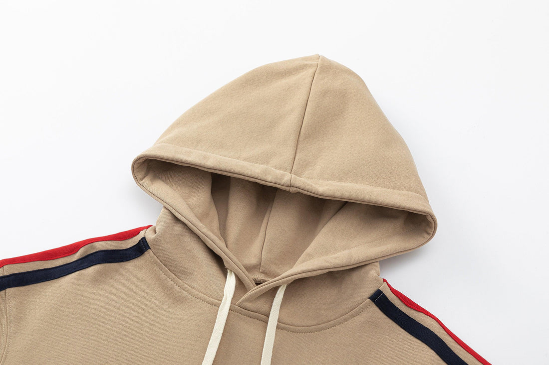 GUCCI Stripe-detail Gg Hoodie In Paste